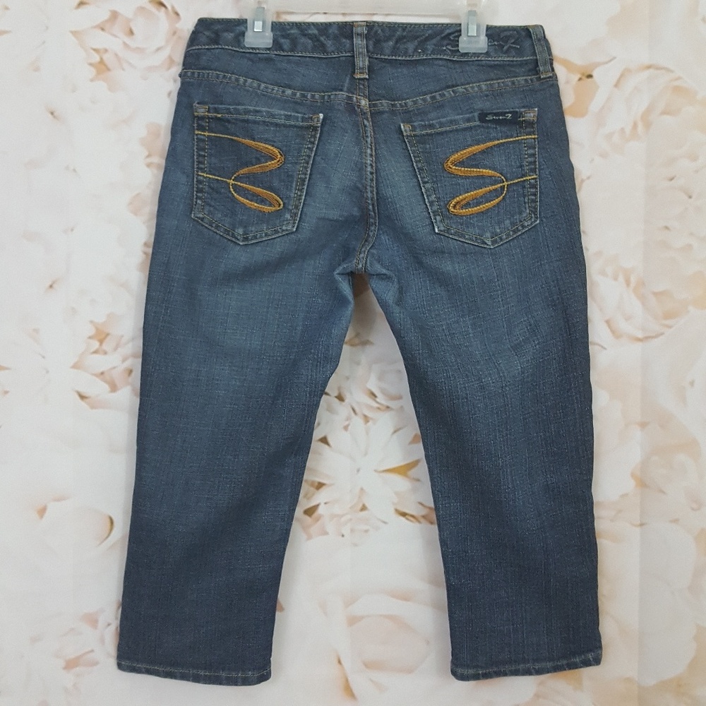 Seven Jeans 28 Stretch Denim Crop Capri Pants 28